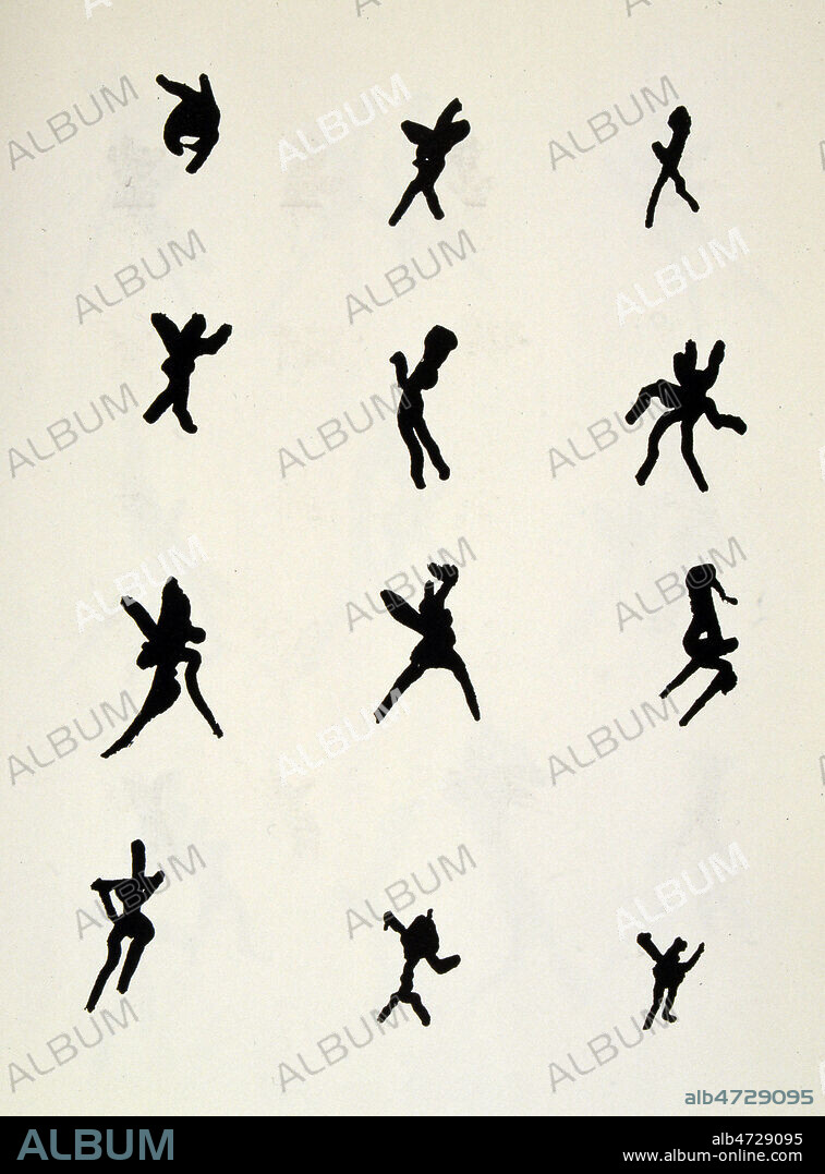 'HT non folioté 19- Mouvements' Dessin d'Henri MICHAUX (1899-1984 = ADAGP ) de 1959 ( XXeme s., 20eme s., 20e s.) Credit : ADAGP/ photo JEAN VIGNE / KHARBINE TAPABOR.