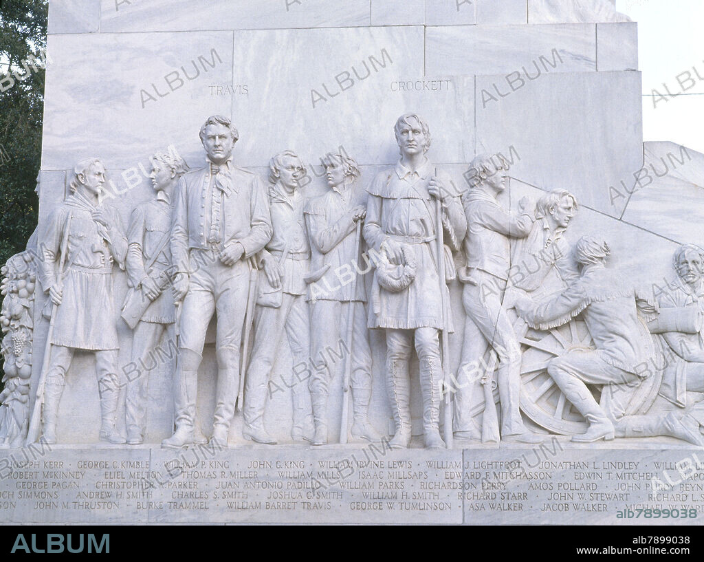 POMPEO COPPINI (1870-1957). CENOTAFIO DE EL ALAMO -1937 - MEMORIAL DE LA BATALLA DEL ALAMO (6 MARZO 1836) ALTORRELIEVE.