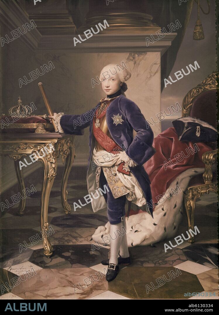 ANTON RAPHAEL MENGS. FERNANDO IV REY DE NAPOLES (FERNANDO I DE BORBON 1751-1825) - 1760 - O/L - 179x130 - NP 2190 - NEOCLASICISMO ESPAÑOL.