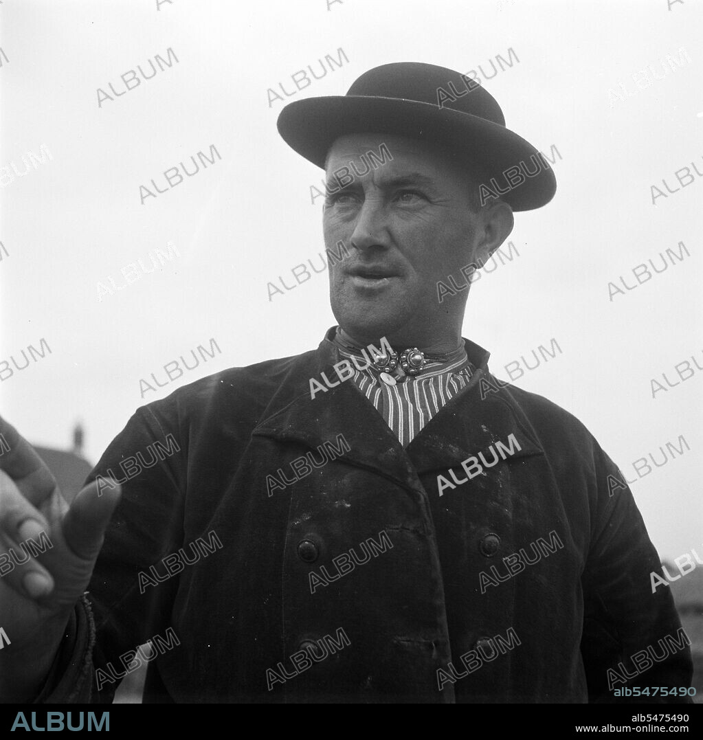 Zeeland Netherlands - Man in traditional dress circa October 23, 1947.