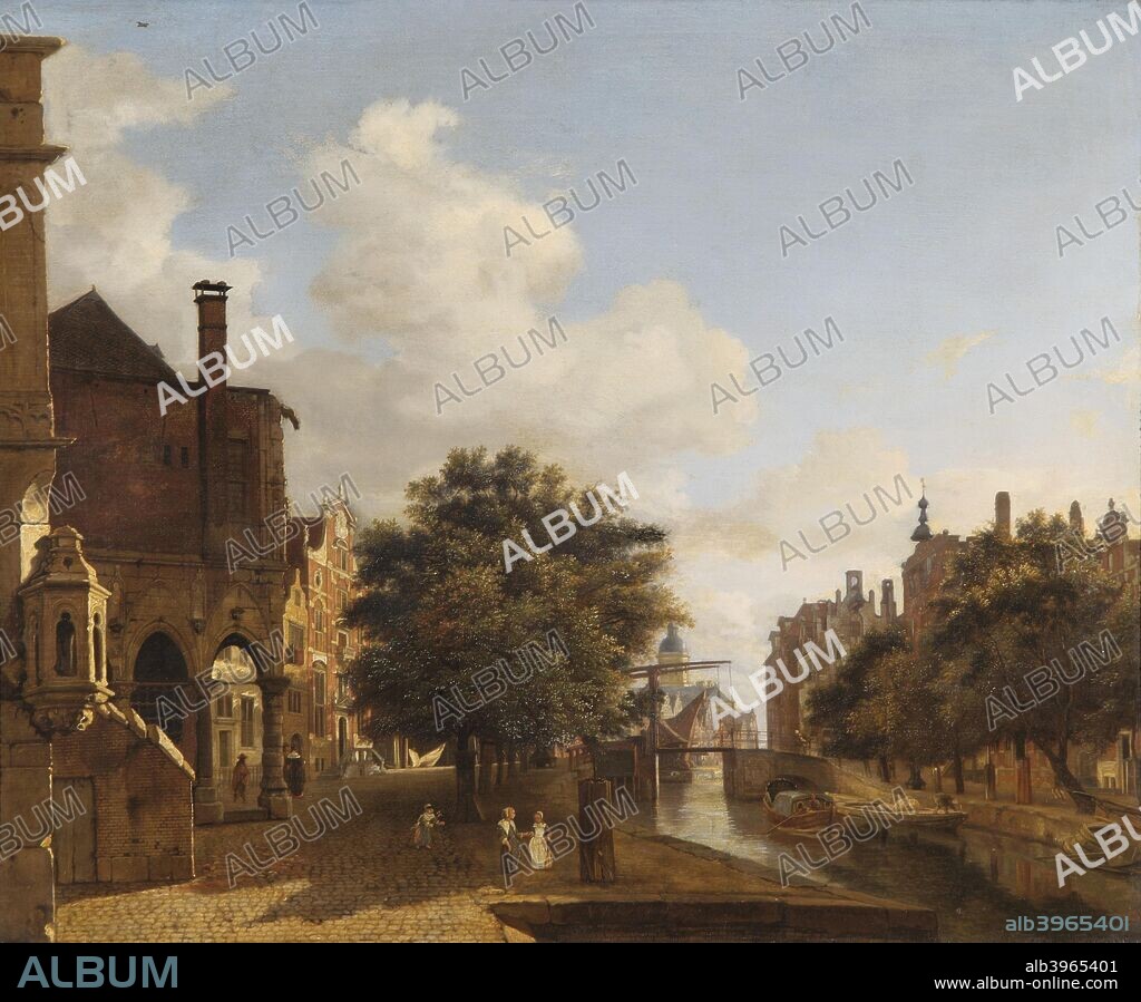 'Architectural Fantasy with the Old Town Hall, Amsterdam', c1670. Painting from Apsley House, London.