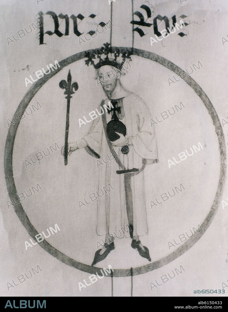 PEDRO I (1068-1104) - REY DE ARAGON Y DE PAMPLONA (1094-1104) - MANUSCRITO DE POBLET.