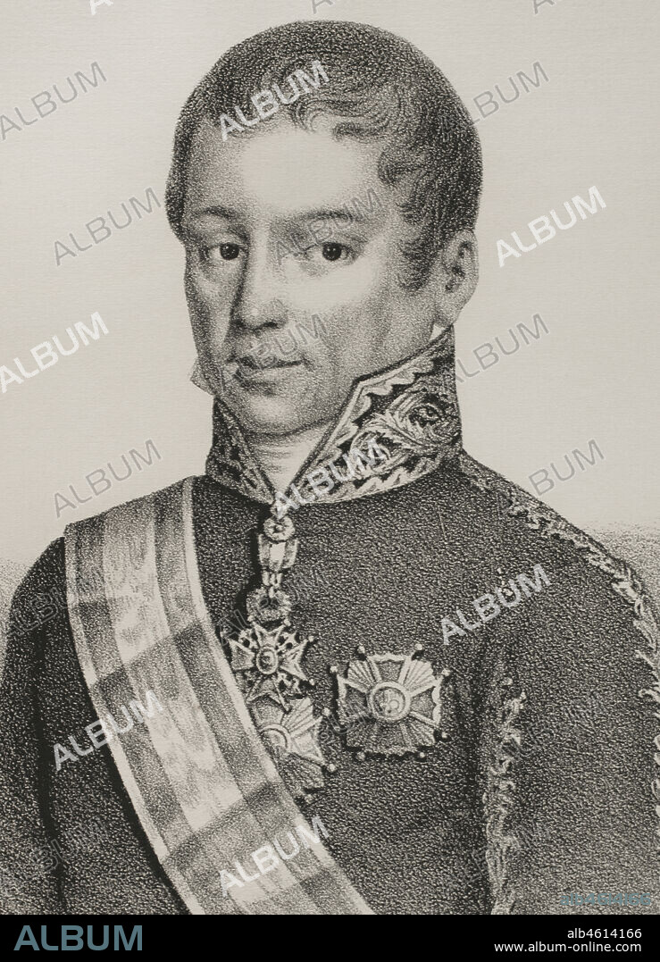 Francisco de Arango y Parreño (Francisco María de la Luz de Arango y Parreño) (1765-1837). Político cubano. Representó a Cuba en las Cortes de Cádiz, al ser elegido en enero de 1813 diputado por La Habana. Retrato. Litografía. Detalle. Crónica General de España, Historia Ilustrada y Descriptiva de sus Provincias. Las Antillas, 1871.