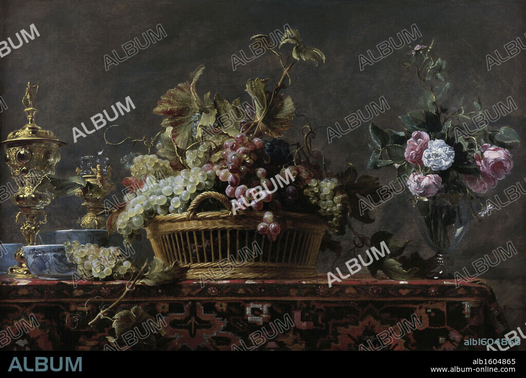 FRANS SNYDERS. Still Life with Basket of Grapes  Frans Snyder (1579-1657/Flemish)  The Cummer Museum of Art and Gardens.
