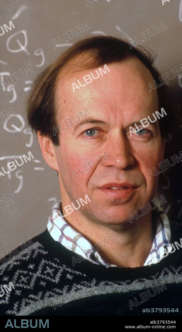 Dr. James Hansen, an American atmospheric scientist and director of NASA's Goddard Institute for Space Studies (GISS). Hansen's main research interests now lie in the study of world climate trends and in developing global climate models. Hansen was trained as a space physicist at the University of Iowa. One of his most significant pieces of early work was the determination of the physical properties of the clouds that surround Venus. Photographed in his office at GISS in 1991.