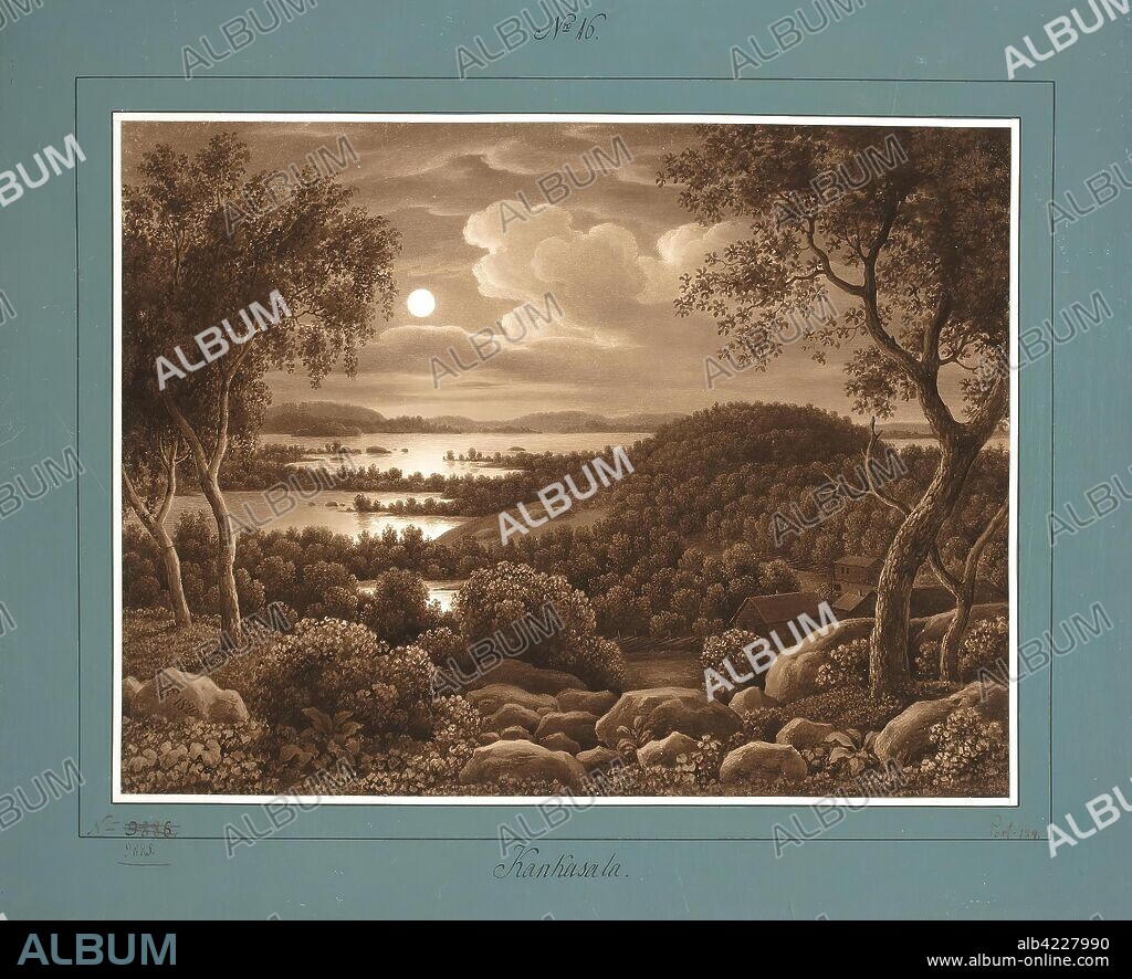 CARL FERDINAND VON KüGELGEN. 'Kangasala'. Series "Views of Finland". Germany-Russia, 1819. Dimensions: 32,3x43,5 cm.