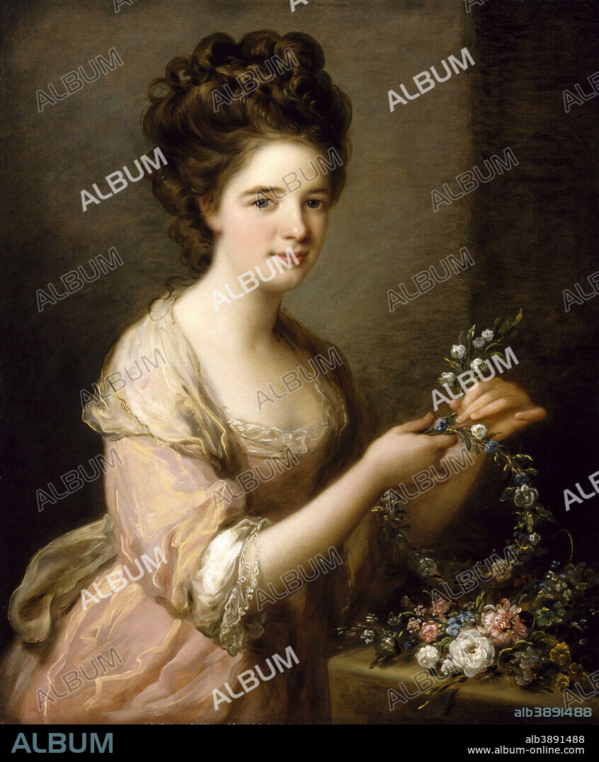ANGELICA KAUFFMAN. Portrait of Eleanor, Countess of Lauderdale. Date/Period: Ca. 1780-81. Painting. Oil on canvas Oil on canvas. Height: 762 mm (30 in); Width: 635 mm (25 in).