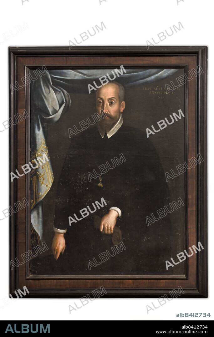 Urbania (Marche - PU), Palazzo Ducale, portrait of Francesco Maria II della Rovere, the last Duke of Urbino. Attribution to Claudio Ridolfi. Oil on canvas, dating 1598 (the duke is portrayed with the honor of the Golden Fleece).