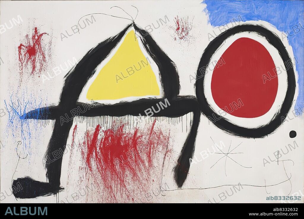Joan Miro/ Personaje delante del sol, 1968. Acrílico sobre tela. 174 x 260 cm.