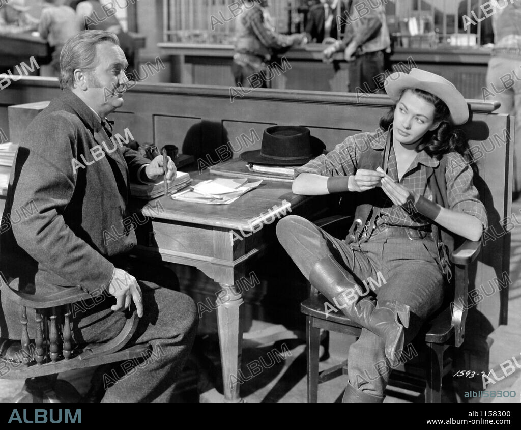 YVONNE DE CARLO in CALAMITY JANE AND SAM BASS, 1949, directed by GEORGE SHERMAN. Copyright UNIVERSAL PICTURES.