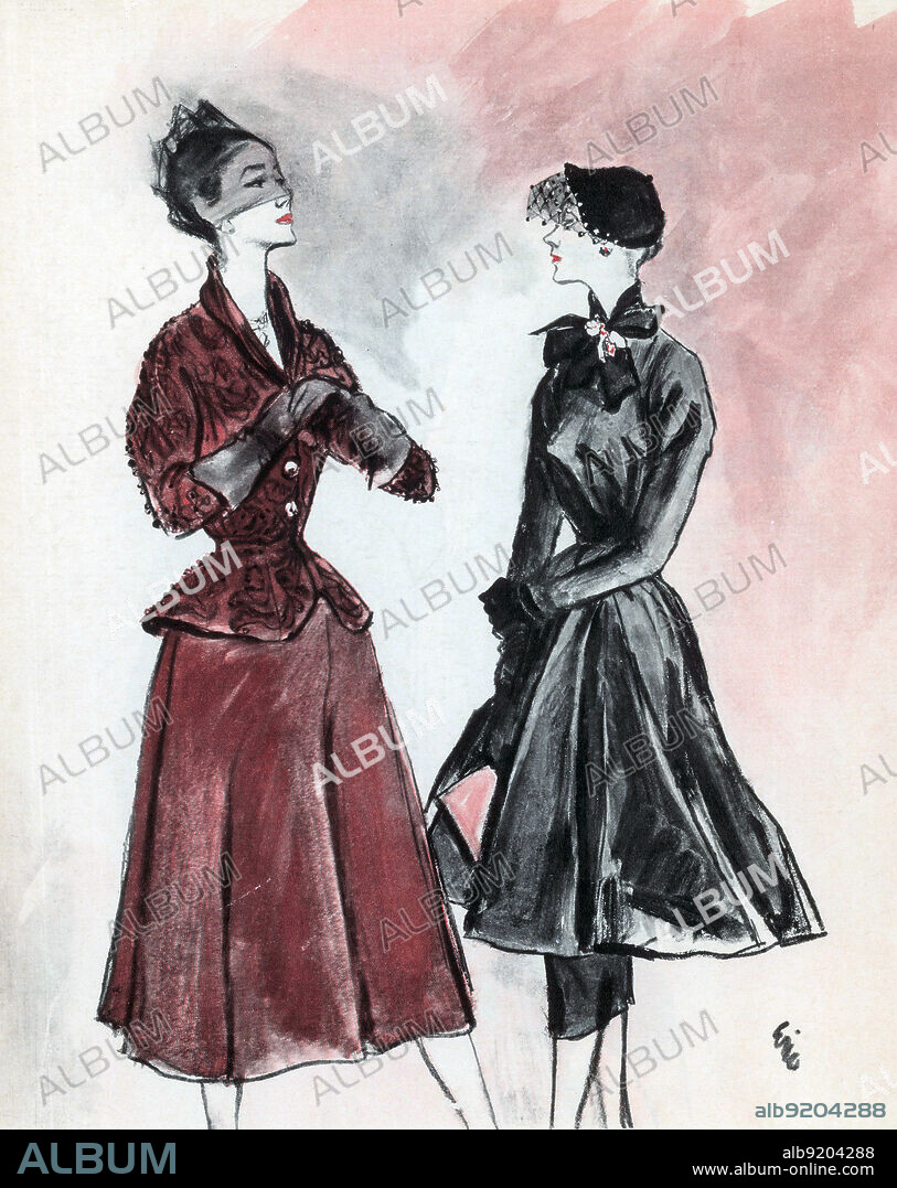 Maggy Rouff (1896 - 1971) was a French fashion designer of Belgian origin. She was known for her understated sportswear designs at the beginning of her career, and later, for the feminine detailing in her garments such as ruffles, shirring, and the bias cut. Fashion is a distinctive and often habitual trend in the style in which a person dresses. It is the prevailing styles in behavior and the newest creations of textile designers. Prior to the mid-19th century, most clothing was custom-made. It was handmade for individuals, either as home production or on order from dressmakers and tailors. By the beginning of the 20th century, with the rise of new technologies such as the sewing machine, the development of the factory system of production, and the emergence of department stores, clothing had increasingly come to be mass-produced in standard sizes and sold at fixed prices.
