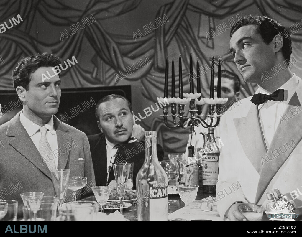 RAF VALLONE y VITTORIO GASSMAN en ANA, 1951 (ANNA), dirigida por ALBERTO LATTUADA. Copyright LUX FILM.