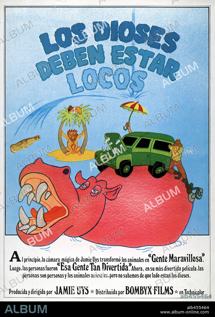 Poster of THE GODS MUST BE CRAZY, 1980. Copyright C.A.T. FILMS/MIMOSA FILMS.