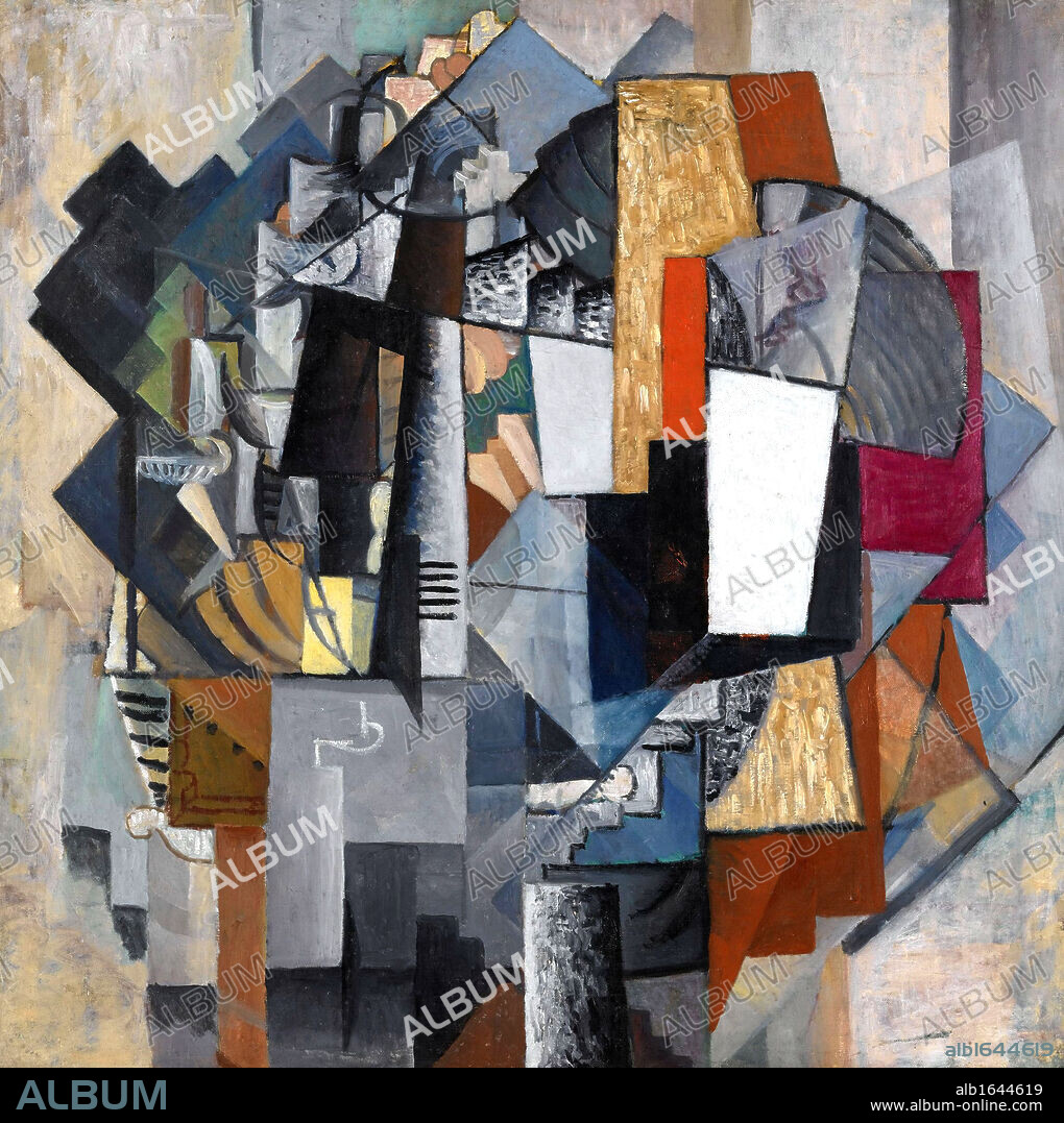 Bureau and Room', 1913. Oil on canvas Kazimir Malevich (1878-1935) Russian artist . Abstract.