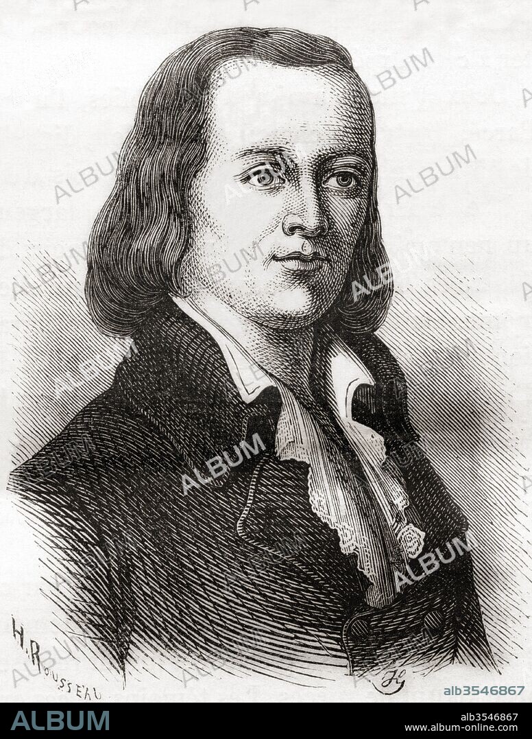 Claude Chappe, 1763 – 1805. French inventor of the practical semaphore system. From Les Merveilles de la Science, published c.1870.