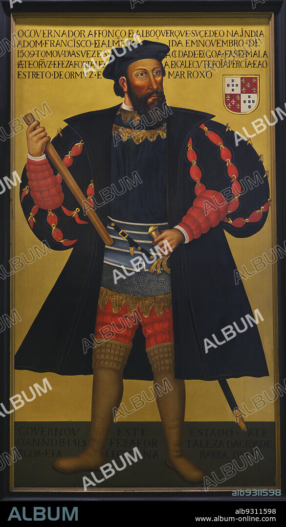 Afonso de Albuquerque (1453-1515). Duque de Goa. Noble portugués. Gobernador de la India Portuguesa (1509-1515), como segundo virrey. Retrato anónimo. Museo de Marina. Lisboa. Portugal.