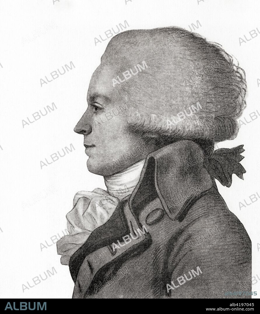 Maximilien Francois Marie Isidore de Robespierre, 1758 - 1794.  French lawyer, politician and Jacobin leader during the French Revolution.  From Hutchinson's History of the Nations, published 1915.