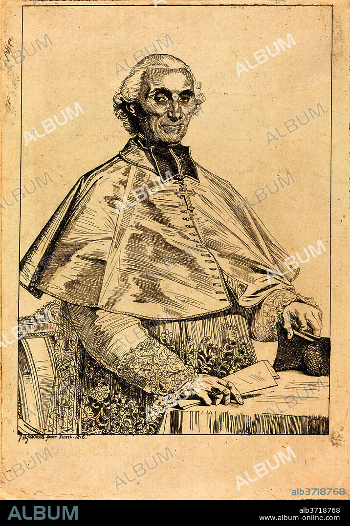 JEAN AUGUSTE DOMINIQUE INGRES. Gabriel Cortois de Pressigny. Dated: 1816. Medium: etching.