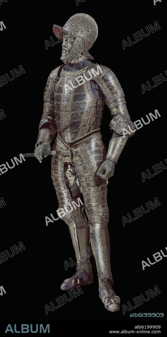 COLMAN DE AUGSBURGO. ARMADURA DE PARADA DE FELIPE II FORJADA POR JORGE SIGMAN Y COLMAN - 1552 (INV.A239-242).