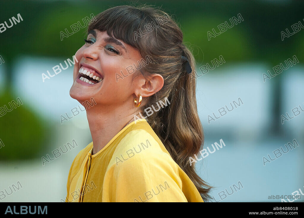 VERONICA ECHEGUI. June 6, 2021, Malaga, Spain: Spanish actress, Veronica Echegui poses for photographers at the red carpet inside Miramar Hotel..The new edition of the 24th Malaga Spanish Film Festival, a great cinematographic event in Spain, presents film candidates to win the 'Biznaga de Oro' prize, following all measures to prevent the spread of coronavirus and to guarantee a secure event. The festival will be held from 3rd to 13th June. (Credit Image: © Jesus Merida/SOPA Images via ZUMA Press Wire).