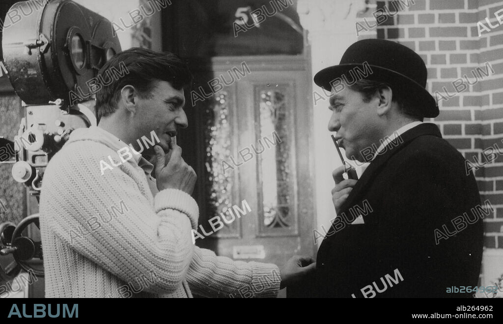 ROBERT DAY and TONY HANCOCK in CALL ME GENIUS, 1961 (THE REBEL), directed by ROBERT DAY. Copyright ASSOCIATED BRITISH PICTURES.