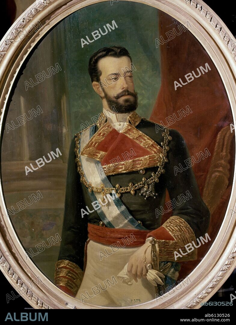ANONYME. AMADEO DE SABOYA (1845-1890) - DUQUE DE AOSTA - REY DE ESPAÑA "EL EFIMERO" (1870-73) - SIGLO XIX - PINTURA ROMANTICA.