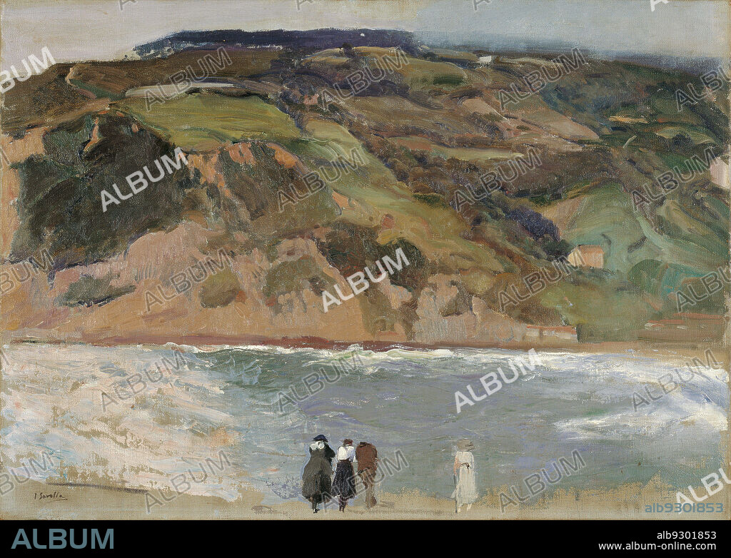 Joaquín Sorolla/ Rompeolas de San Sebastián, 1917. Óleo sobre lienzo, 52 x 72 cm.
