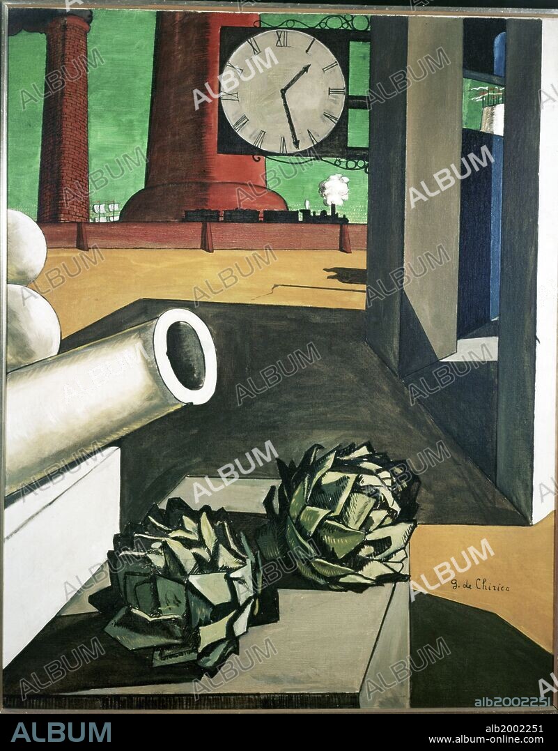 Giorgio de Chirico / 'La conquista del filósofo', 1914, Óleo sobre lienzo, 125 x 99 cm.
