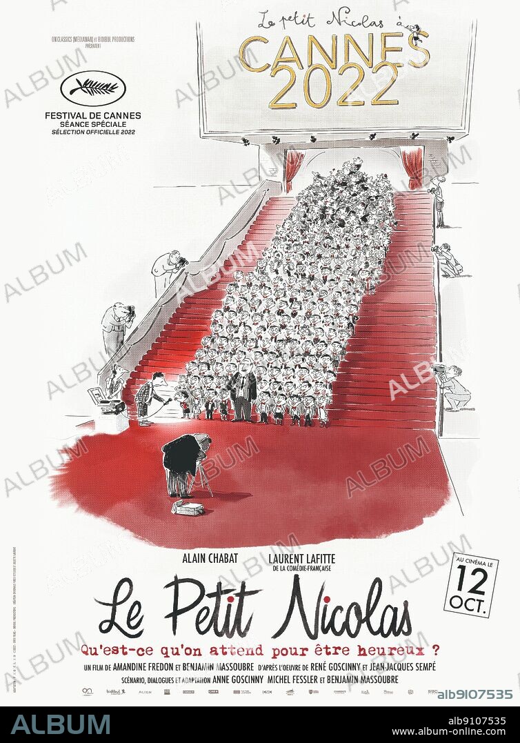 Poster of LITTLE NICHOLAS-HAPPY AS CAN BE, 2022 (LE PETIT NICOLAS: QU'EST-CE QU'ON ATTEND POR ETRE HEUREUX?), directed by AMANDINE FREDON and BENJAMIN MASSOUBRE. Copyright Align / ON Entertainment.