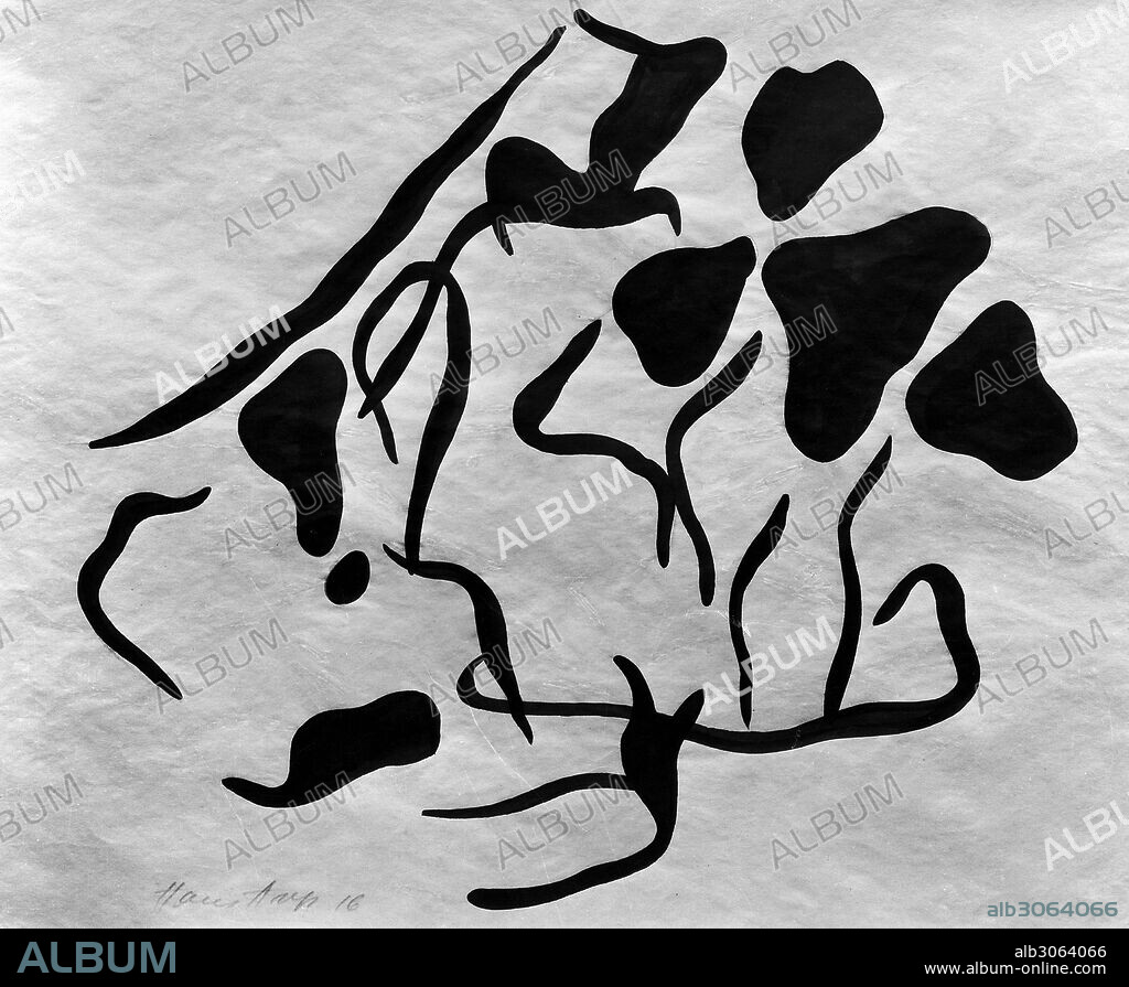 ARP: AUTOMATIC DRAWING, 1916.Automatic Drawing. Brush and ink drawing on paper by Jean Arp, 1916.