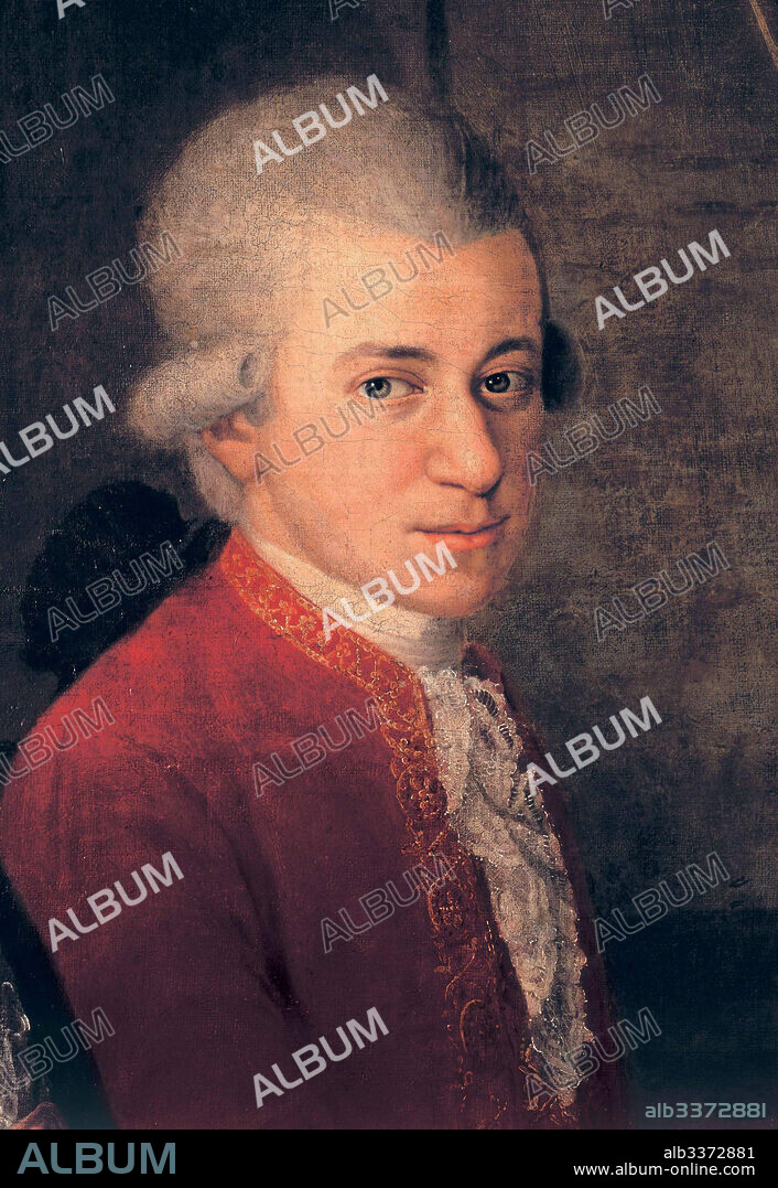 JOHANN NEPOMUK DELLA CROCE. Wolfgang Amadeus Mozart (1756-1791) Detail.