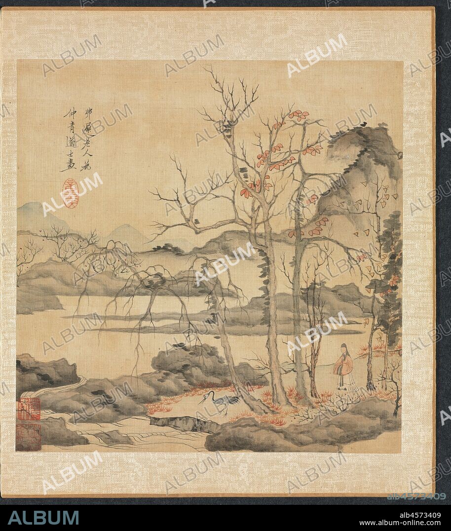 Paintings after Ancient Masters: Daoist and Crane in Autumn Landscape, 1598-1652.