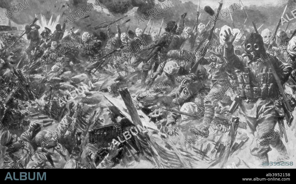 'Third Battle of Artois', France, World War I, 25 September 1915, (1929). A bayonet charge against a German trench. The Third Battle of Artois was a joint British and French operation designed to dovetail with the French offensive in Champagne (Second Battle of Champagne). The attack was a failure, with the allies suffering 98,000 casualties, five times the losses sustained by the Germans.