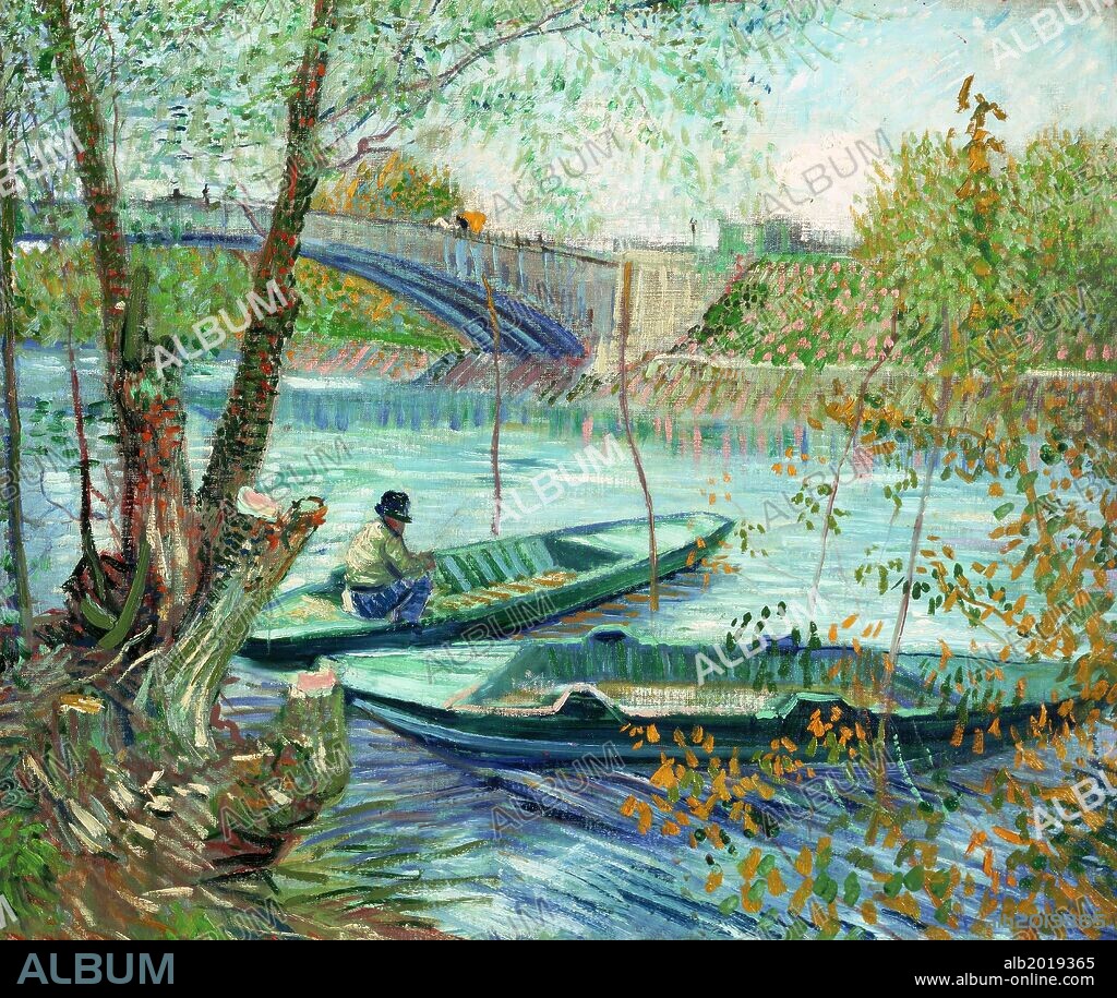 Vincent Van Gogh / 'Fishing in Spring, the Pont de Clichy ', 1887, Oil on canvas, 49 x 58 cm.