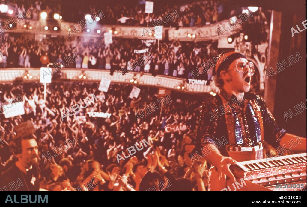 ELTON JOHN in TOMMY, 1975, directed by KEN RUSSELL. Copyright RBT STIGWOOD PRODS/HEMDALE.