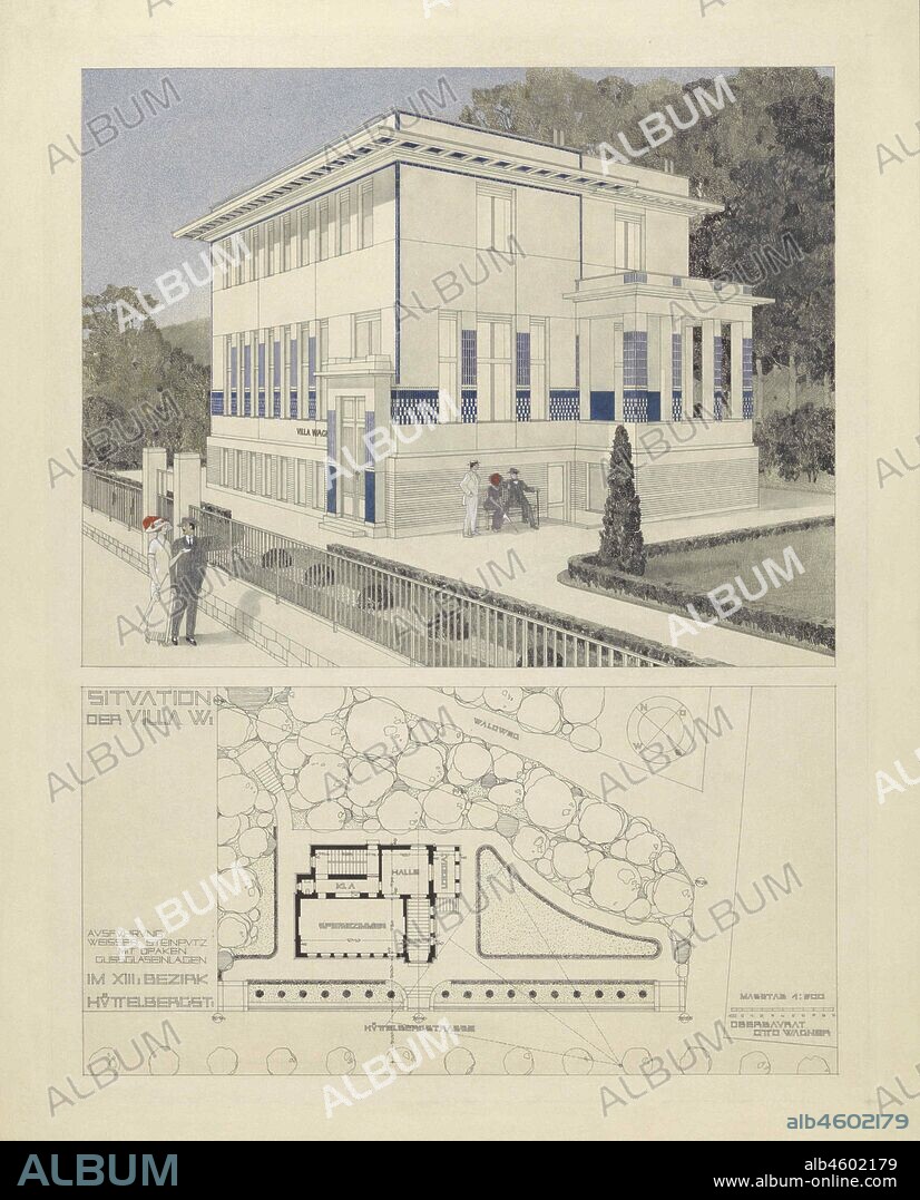 OTTO KOLOMAN WAGNER. Villa Wagner II (Hüttelbergstraße 28, Vienna).