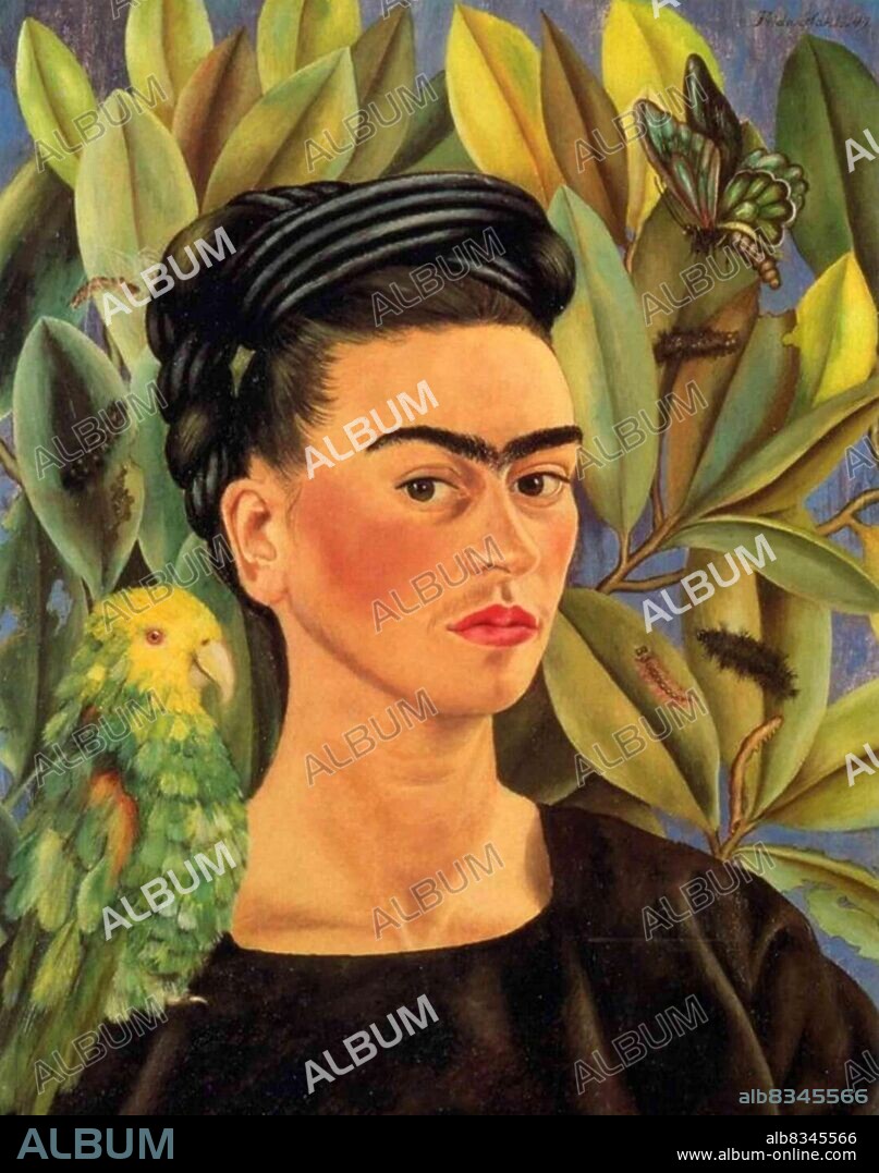 Frida Kahlo / 'Self Portrait with Bonito', 1941, Oil on canvas, 55 x 43,4 cm.