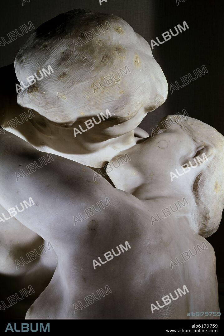 AUGUSTE RODIN (1840-1917). EL BESO - 1886 - DETALLE -  ESCULTURA EN MARMOL.