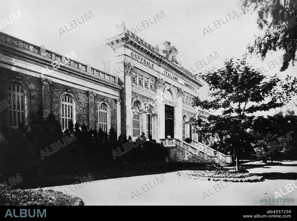 Italian hospital, alexandria, egypt, africa 1920 1930.
