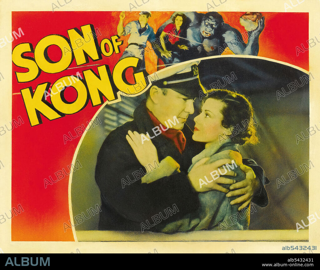 HELEN MACK and ROBERT ARMSTRONG in THE SON OF KONG, 1933, directed by ERNEST B. SCHOEDSACK. Copyright RKO.