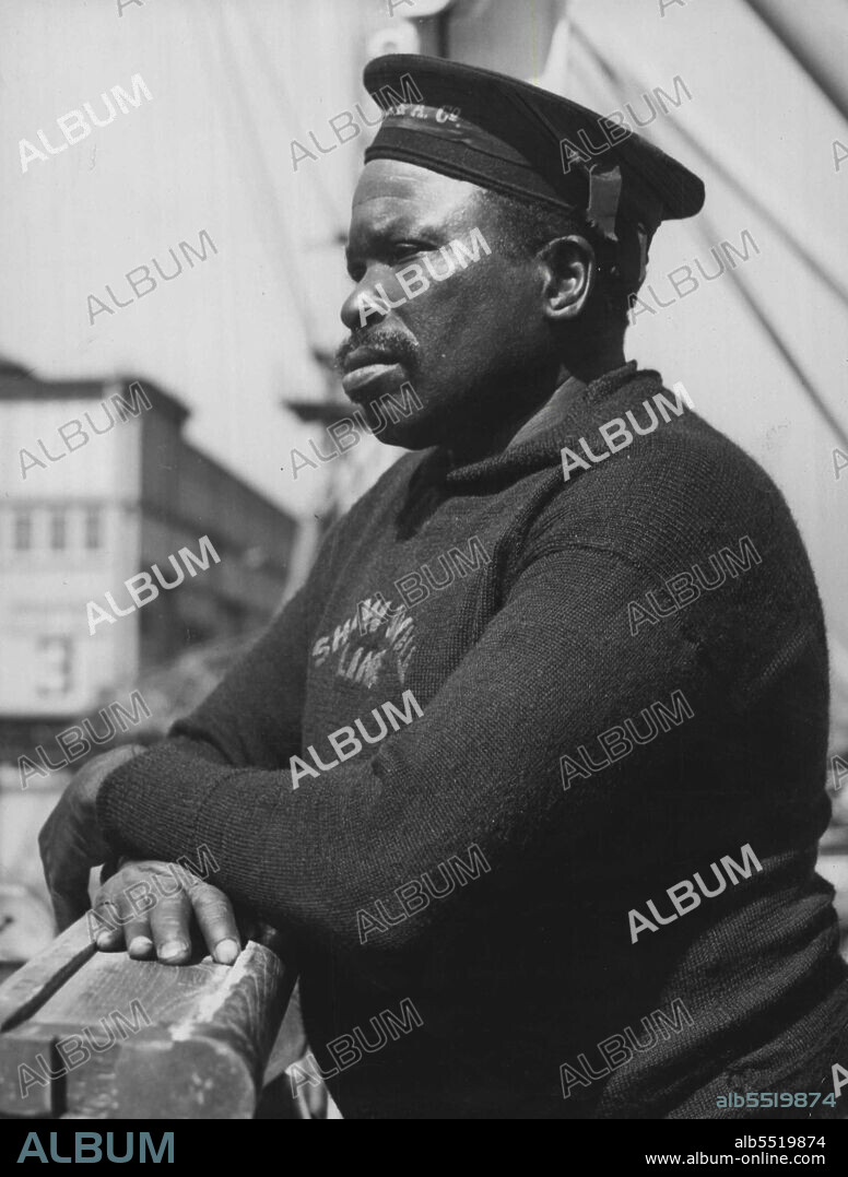 Zulu James Ndhlovu, quartermaster of the ship Afric. October 05, 1952.