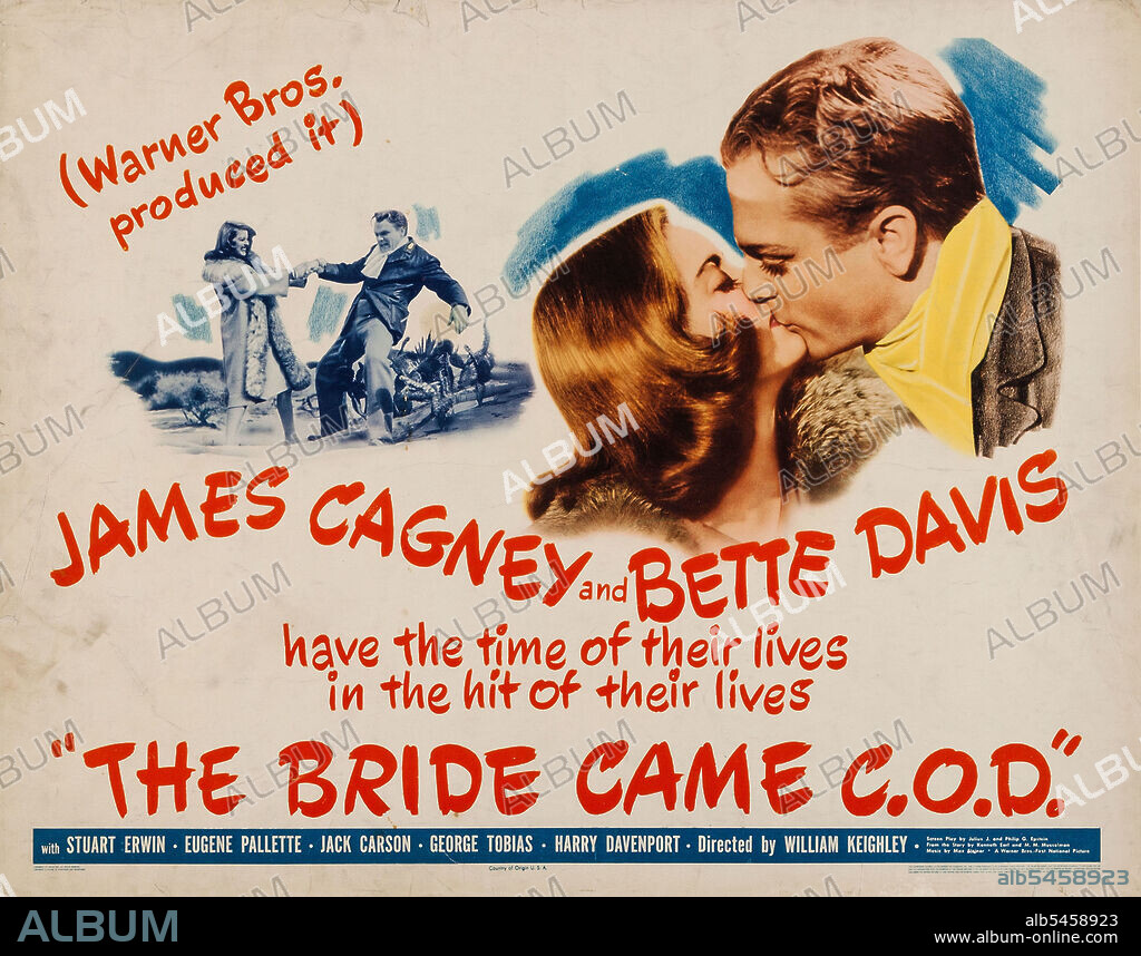 BETTE DAVIS and JAMES CAGNEY in THE BRIDE CAME C. O. D., 1941, directed by WILLIAM KEIGHLEY. Copyright WARNER BROS/FIRST NATIONAL.