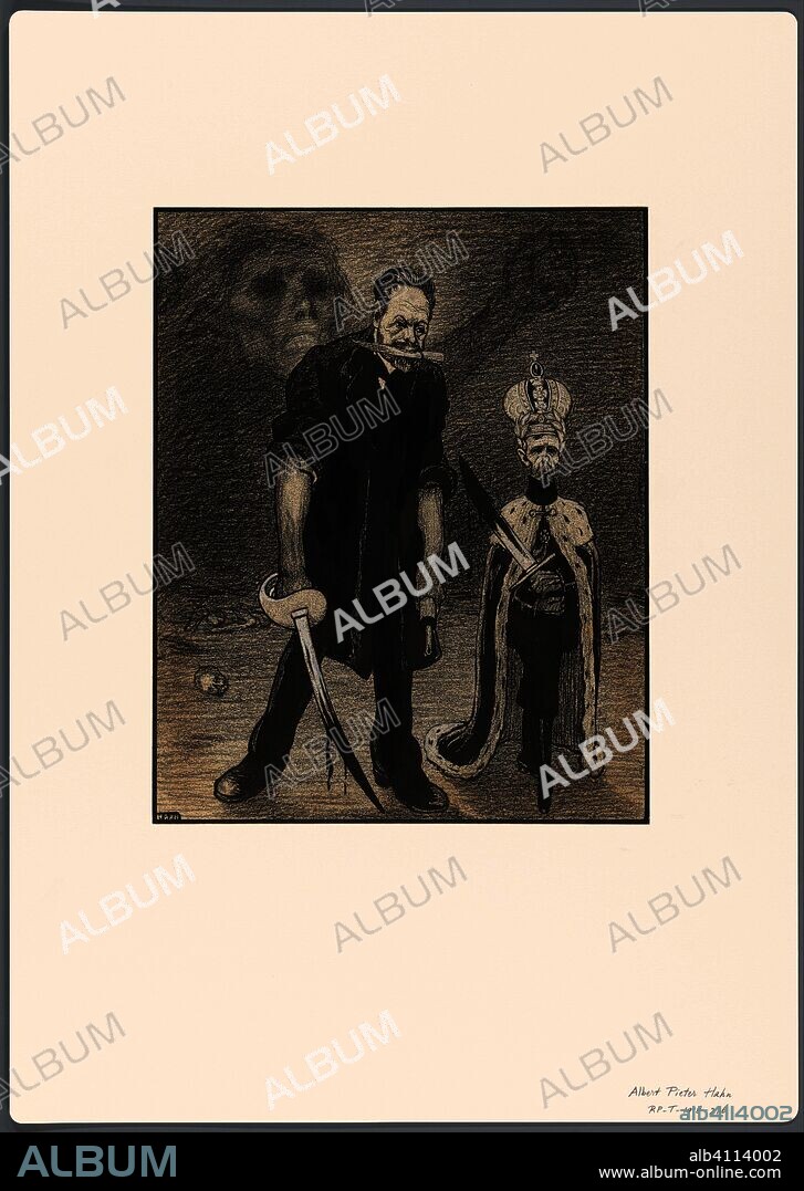 Design for a political cartoon: the Russian Revolution. Draughtsman: Albert Hahn (I). Draughtsman: Albert Hahn (II). Dating: 1887 - 1918 and/or 1904 - 1953. Measurements: h 334 mm × w 268 mm.