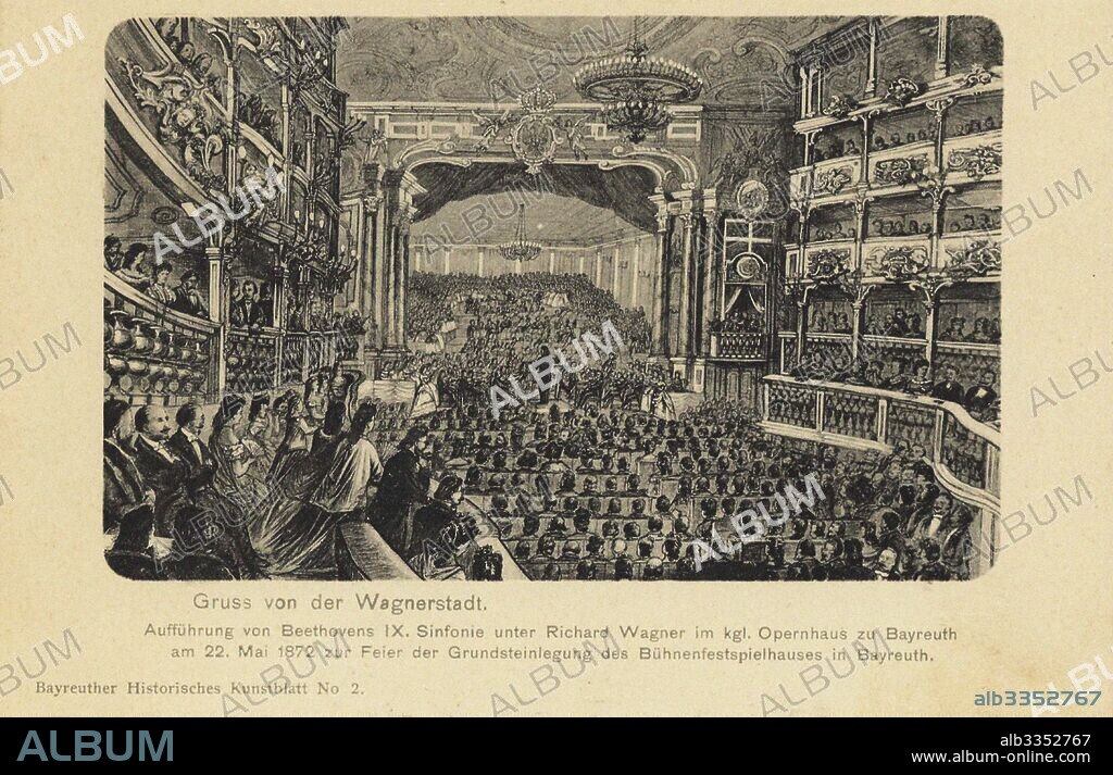 ANONYMOUS. 9 Symphony of Beethoven under R. Wagner on May 22, 1872, to celebrate the laying of the foundation stone of Bayreuther Festspiel.