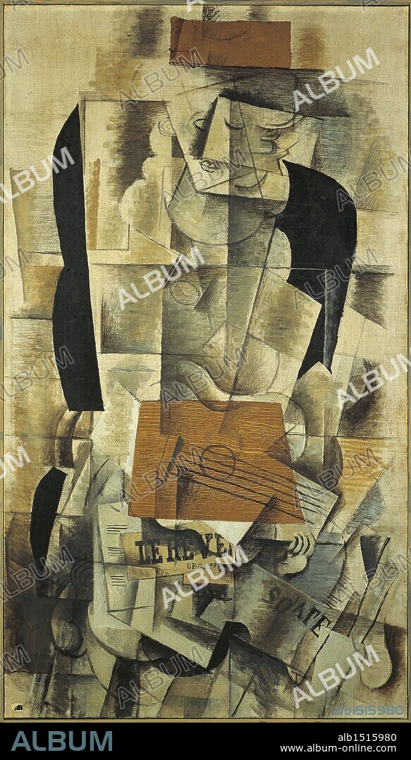 Georges Braque (1882-1963), Femme a la Guitare (Woman with a Guitar), 1913.