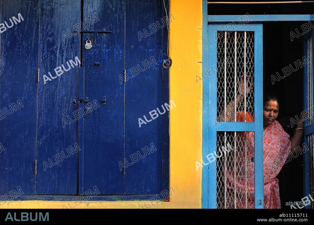 Old traditional house in Tanjore, Tamil Nadu, India, Asia.