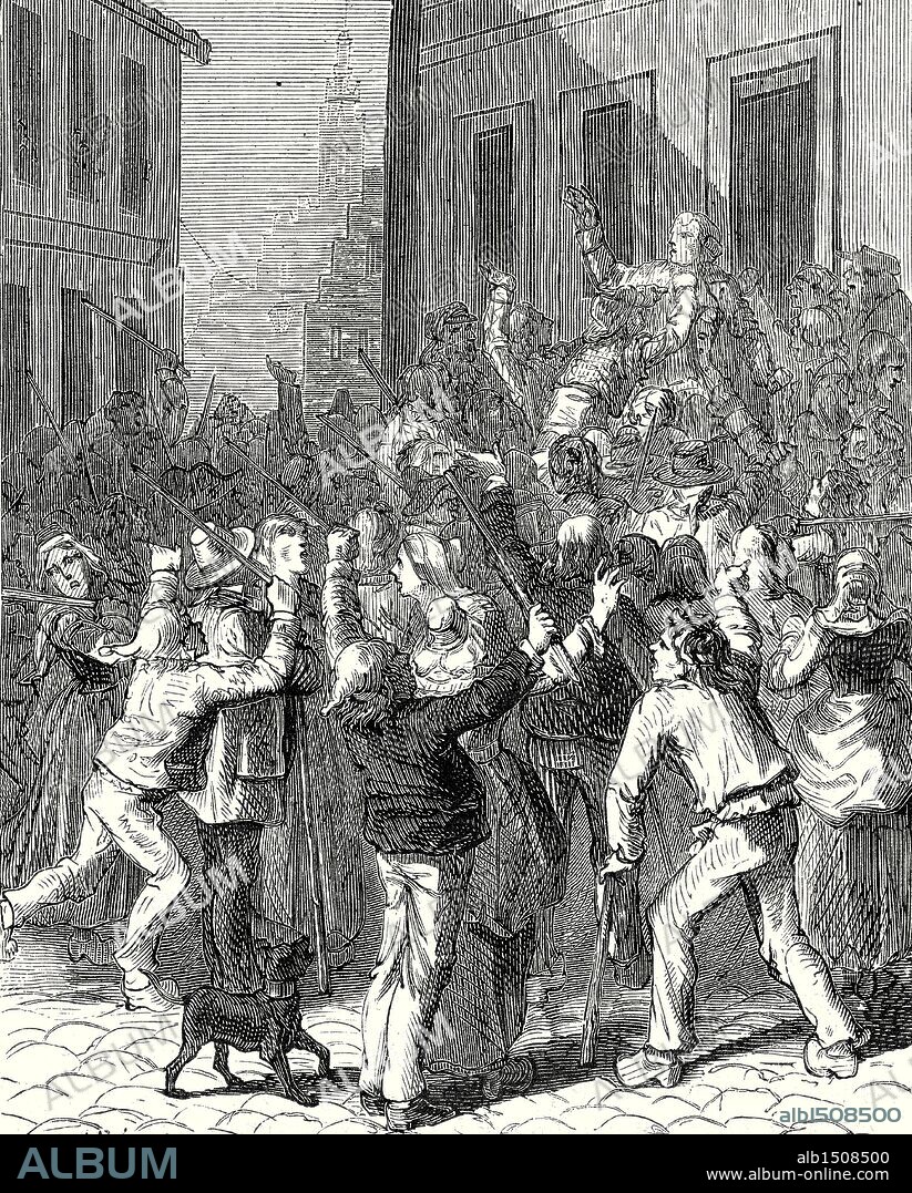 A riot in Saint-Omer, about the establishment of a lightning rod on the house of de Boisvallé.