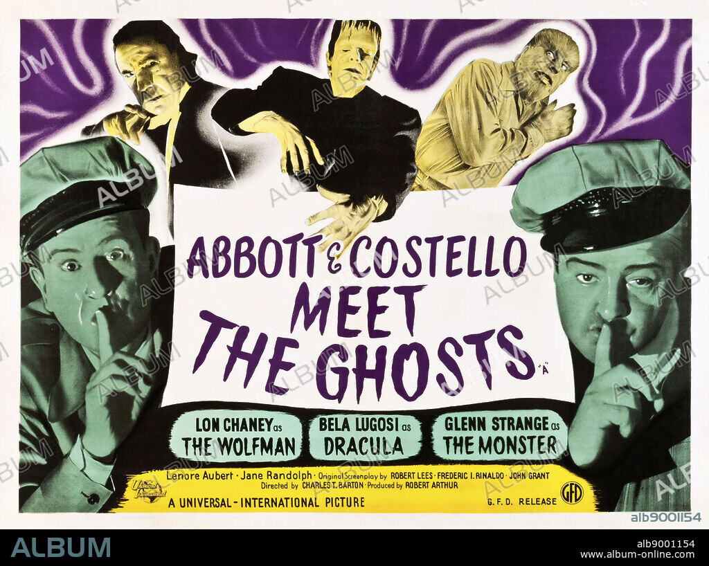 Poster de ABBOTT Y COSTELLO CONTRA LOS FANTASMAS, 1948 (ABBOTT AND COSTELLO MEET FRANKENSTEIN), dirigida por CHARLES BARTON. Copyright UNIVERSAL INTERNATIONAL.
