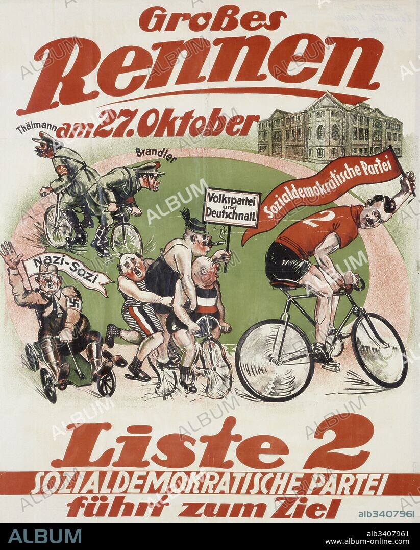 German Social Democratic party (SPD), (anti-Nazi), propaganda poster.