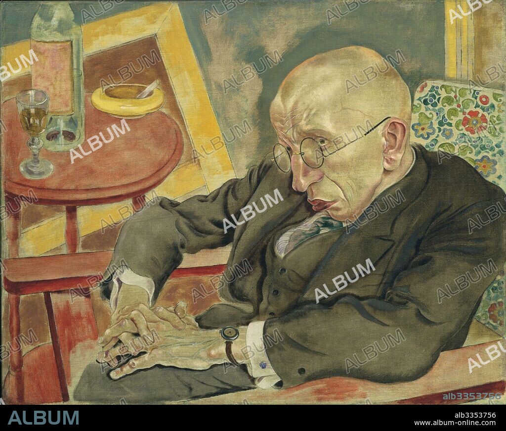 GEORGE GROSZ. Portrait of the Poet Max Herrmann-Neiße (1886-1941).